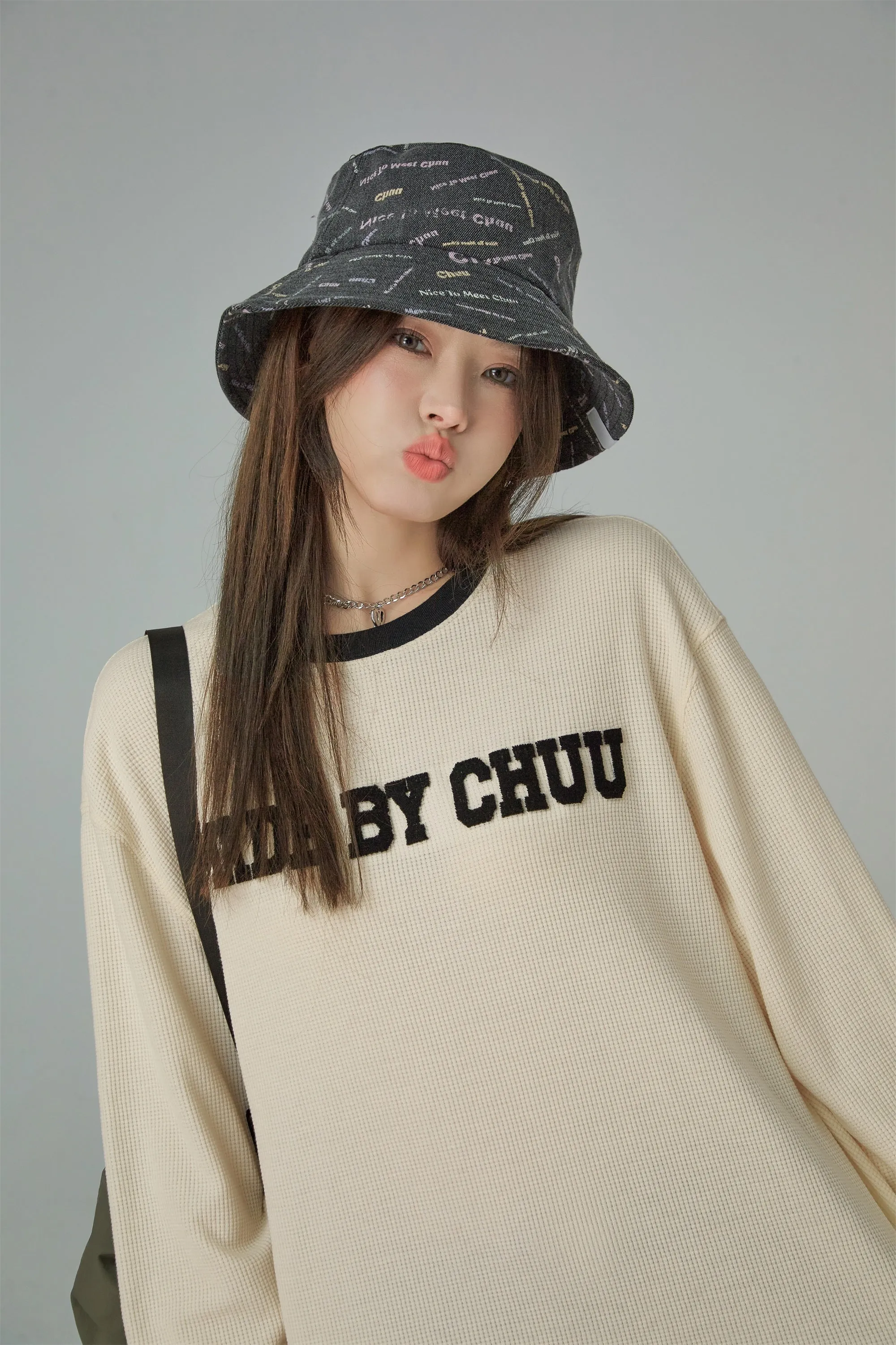 Subtle Cuteness Striped Long Sleeve Round Neck T-Shirt