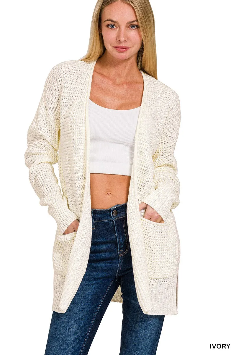 The Waffle Knit Cardigan | Zenana *