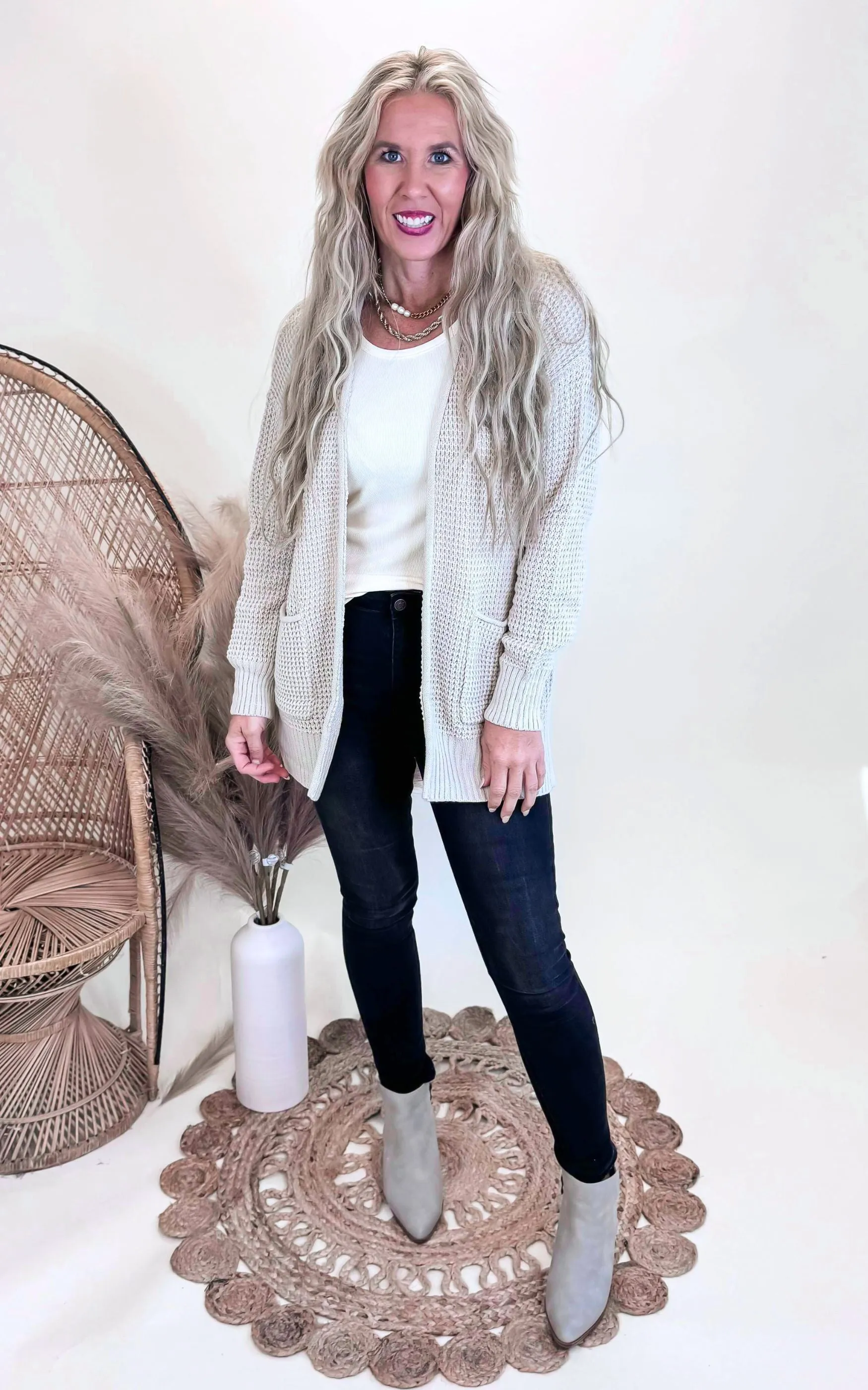 The Waffle Knit Cardigan | Zenana *