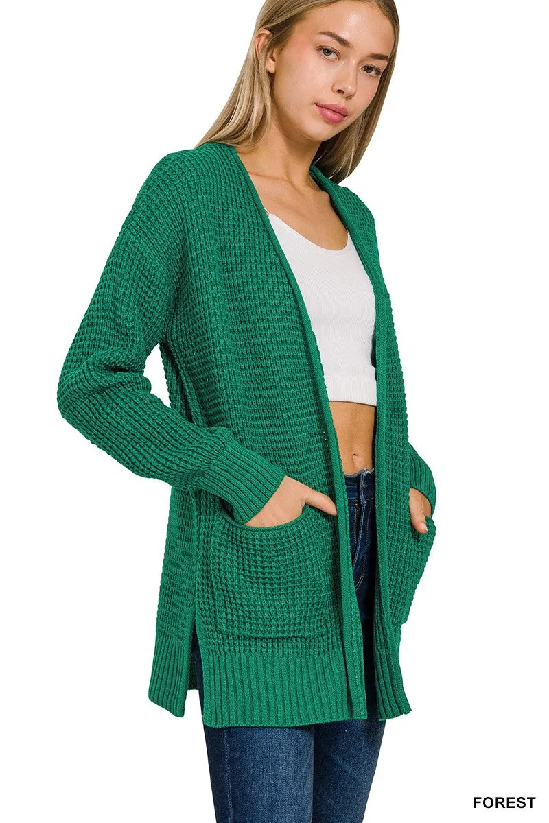 The Waffle Knit Cardigan | Zenana *