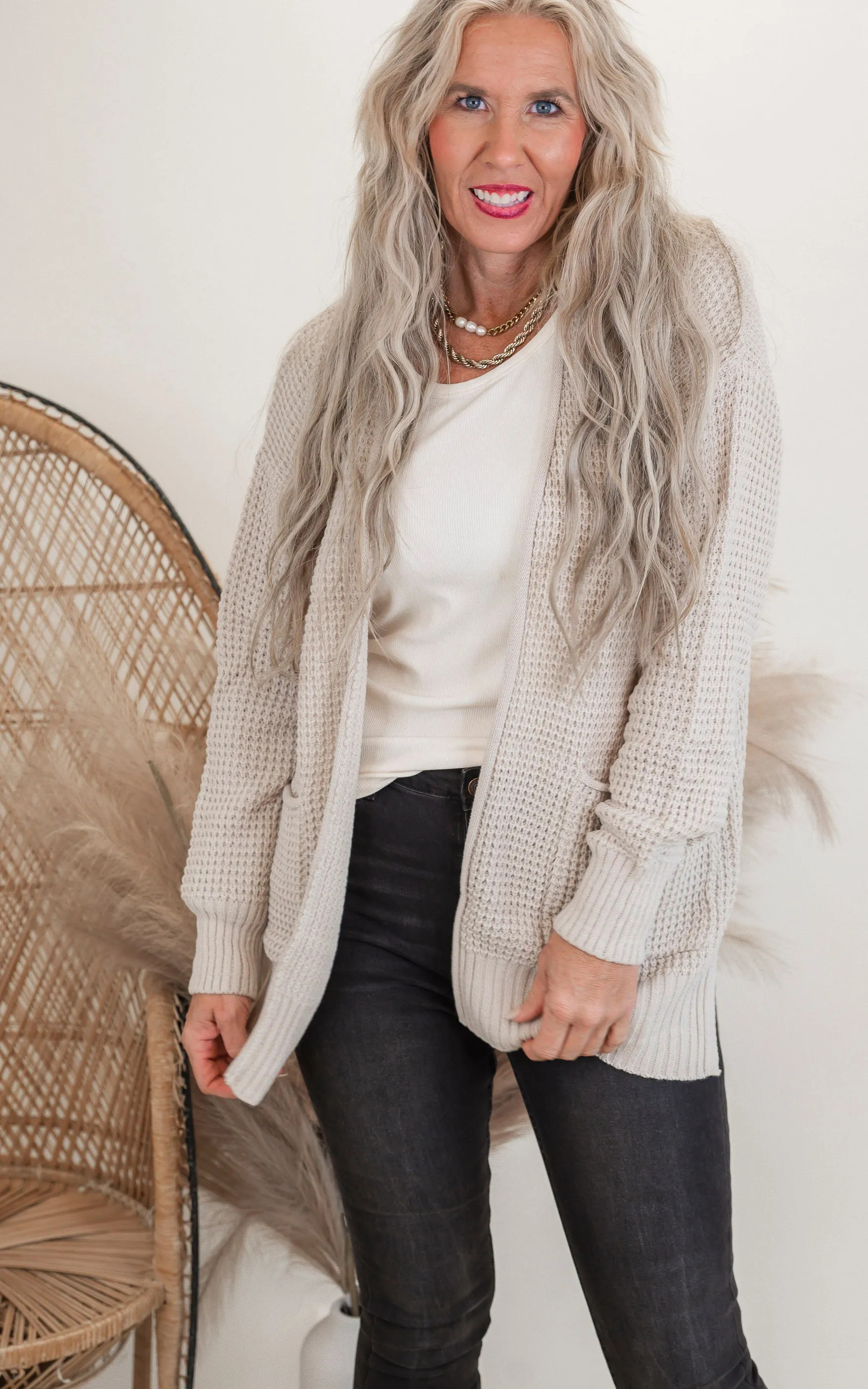 The Waffle Knit Cardigan | Zenana *