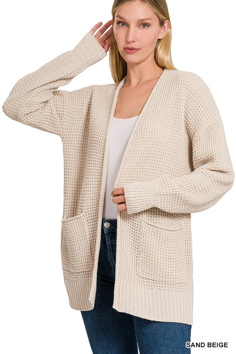 The Waffle Knit Cardigan | Zenana *