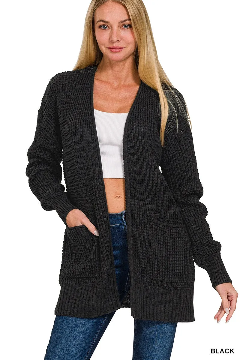 The Waffle Knit Cardigan | Zenana *