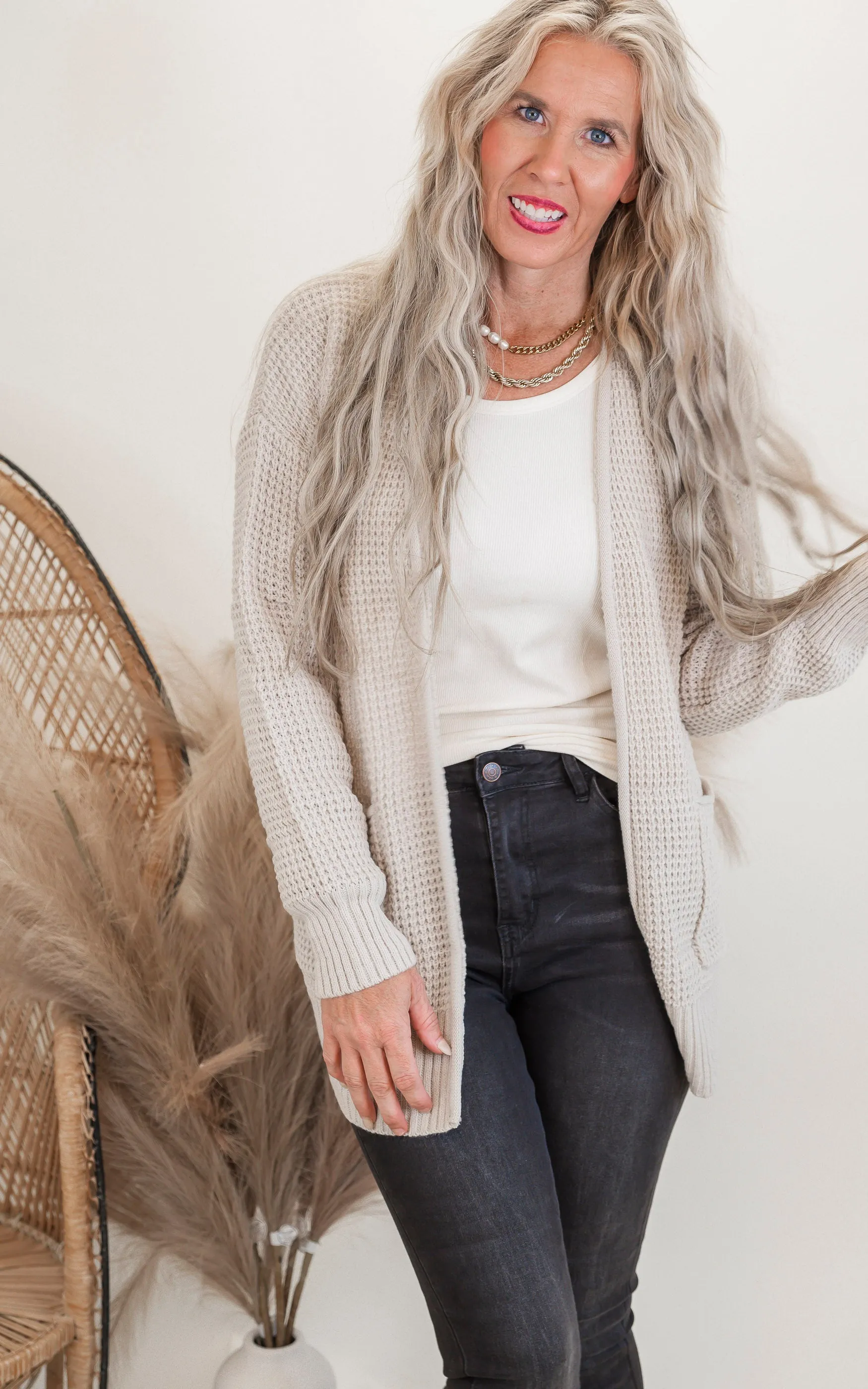 The Waffle Knit Cardigan | Zenana *