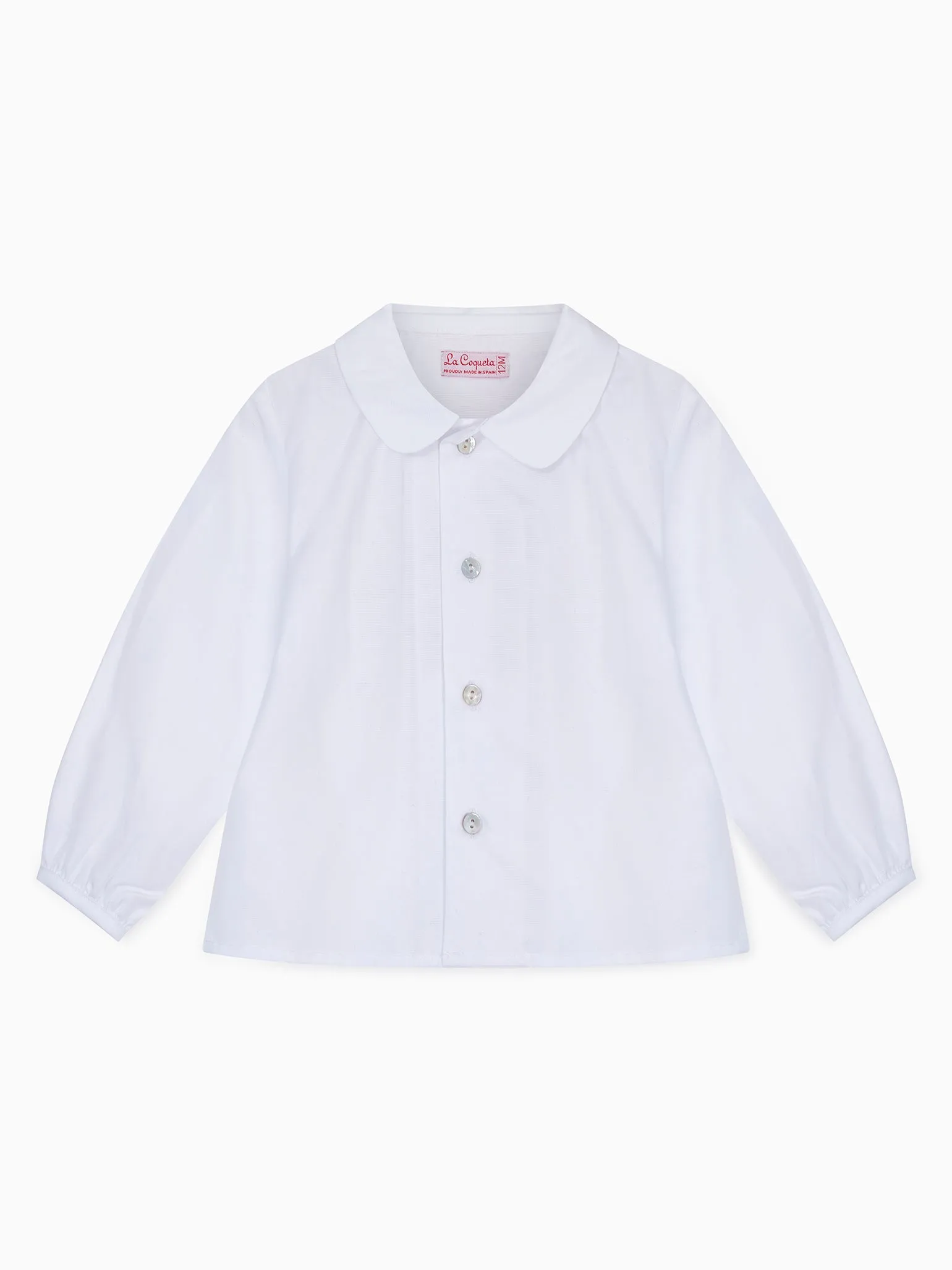 White Bara Long Sleeve Baby Shirt