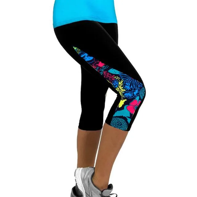 Women Capris Printed Leggings