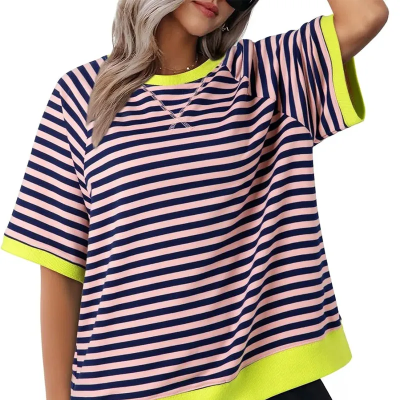 🦋Women's Oversize Striped T-Shirts💕