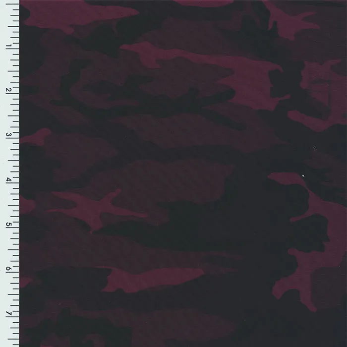 XL0011 Printed Spandex Tricot Promo print MAROON CAMO